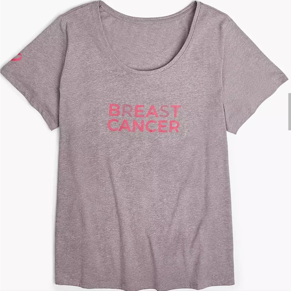 Breast Cancer Shirt Sleeve Crew Neck T-shirt‎